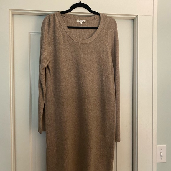 Madewell Dresses & Skirts - Madewell Tan Sweater Dress, Size L